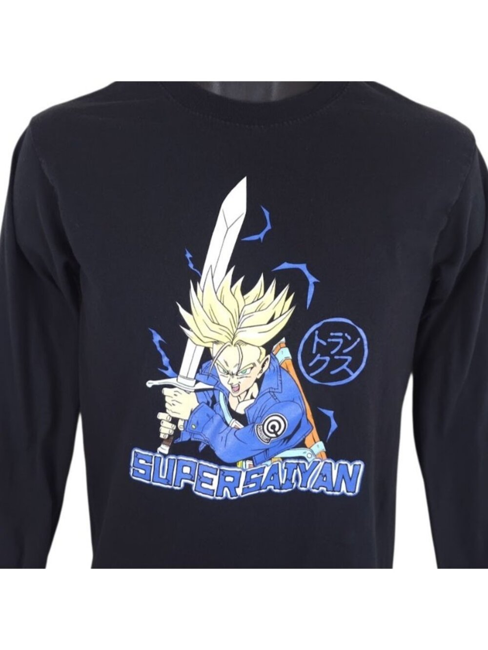 Dragon Ball Z T Shirt Mens Size Small Black Super Saiyan Trunks Japanese Anime